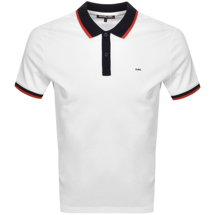 Alternative Image for ProductMichael Kors Edge Tipped Polo White1
